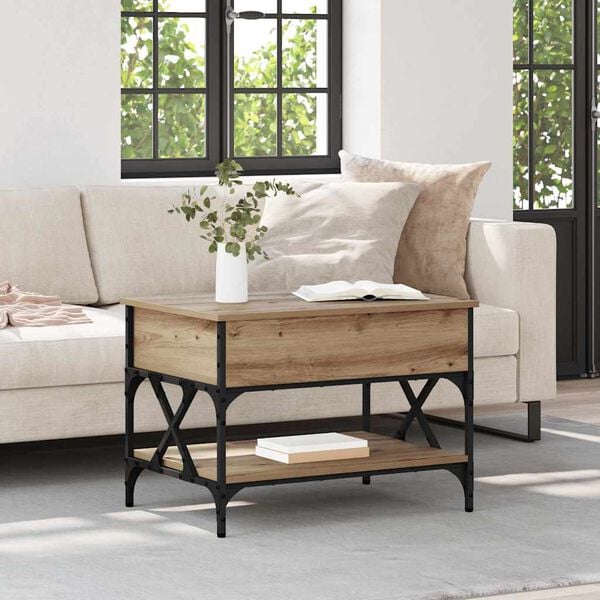 vidaXL Konferenčn&iacute; stolek Artisanov&yacute; dub 70x50x50cm kompozitn&iacute; dřevo