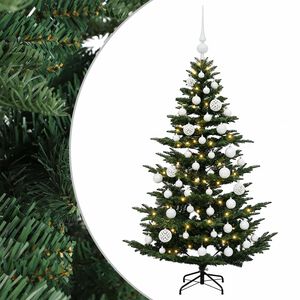 vidaXL Uměl&yacute; v&aacute;nočn&iacute; stromek s v&aacute;nočn&iacute;mi koulemi 120 cm 150 LED