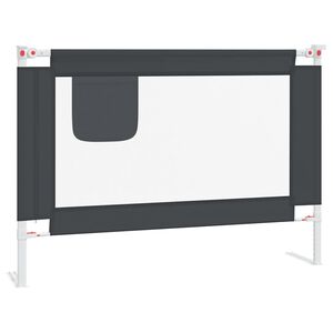 vidaXL Dětsk&aacute; z&aacute;brana k post&yacute;lce tmavě &scaron;ed&aacute; 90 x 25 cm textil