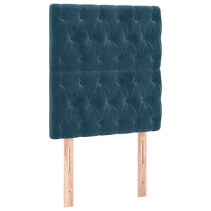 vidaXL Čelo postele tmavě modr&eacute; 80x7x118/128 cm sametov&eacute;