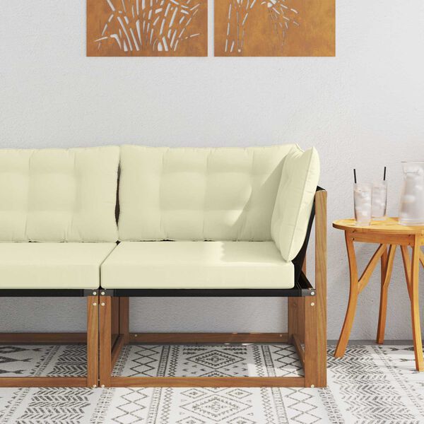 vidaXL Zahradn&iacute; rohov&aacute; sedačka Masivn&iacute; ak&aacute;tov&eacute; dřevo Př&iacute;rodn&iacute;