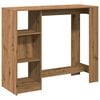 vidaXL Barov&yacute; stůl s polic&iacute; dub artisan 124 x 46 x 103,5 cm kompozit
