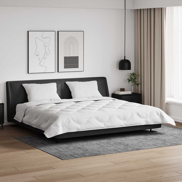 vidaXL Duvet s pol&scaron;t&aacute;ři s pol&scaron;t&aacute;řem 3 pcs B&iacute;l&aacute; Mikrovl&aacute;kno a peř&iacute;