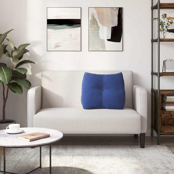 vidaXL Pol&scaron;t&aacute;ř na z&aacute;da Policov&aacute; modr&aacute; 60 x 24 x 50 cm samet