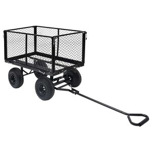 vidaXL Zahradn&iacute; ručn&iacute; voz&iacute;k čern&yacute; 350 kg