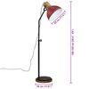vidaXL Stojac&iacute; lampa 25 W červen&aacute; patina 30 x 30 x 100&ndash;150 cm E27