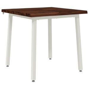 vidaXL 60 x 55 x 75 cm Masivn&iacute; ak&aacute;tov&eacute; dřevo Tmavě hněd&aacute; a b&iacute;l&aacute;