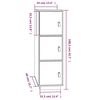 vidaXL Skříň highboard 34 x 40 x 108,5 cm masivní borové dřevo