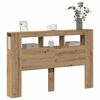 vidaXL Čelo postele LED dub artisan 160x18,5x103,5 cm kompozitn&iacute; dřevo