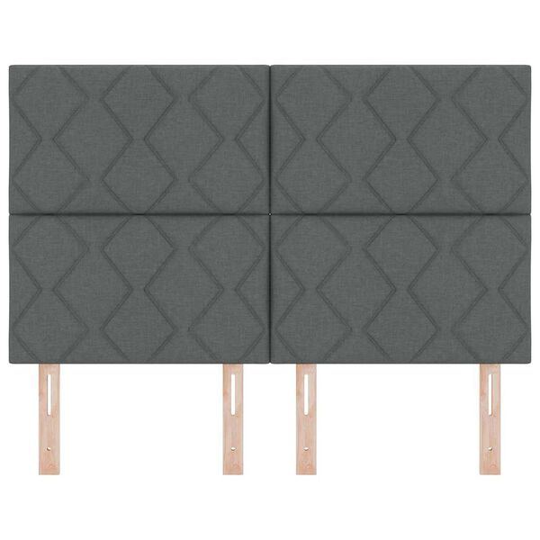 vidaXL Čelo postele Tmavě &scaron;ed&aacute; 160 cm textil