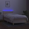 vidaXL Box spring postel s matrac&iacute; a LED kr&eacute;mov&aacute; 80 x 200 cm textil