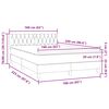 vidaXL Box spring postel s matrac&iacute; světle &scaron;ed&aacute; 160x220 cm samet