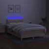 vidaXL Box spring postel s matrac&iacute; a LED kr&eacute;mov&aacute; 120x190 cm textil