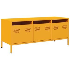 vidaXL TV skř&iacute;ňka hořčicově žlut&aacute; 101,5 x 39 x 43,5 cm ocel