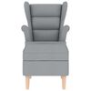 vidaXL Křeslo s podnožkou světle &scaron;ed&eacute; textil