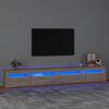 vidaXL TV skř&iacute;ňka s LED osvětlen&iacute;m dub sonoma 270 x 35 x 40 cm