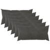 vidaXL Povlak na pol&scaron;t&aacute;ř 6 pcs HEERLEN Tmavě &scaron;ed&aacute; 40 x 80 cm Samet