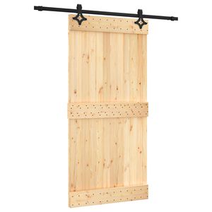 vidaXL Posuvn&eacute; dveře 100 x 210 cm Masivn&iacute; borov&eacute; dřevo (neupraven&eacute;)
