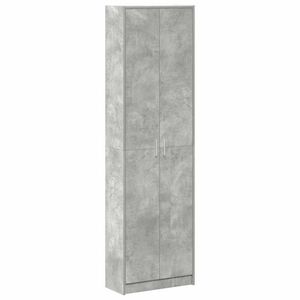 vidaXL &Scaron;atn&iacute; skř&iacute;ň Betonově &scaron;ed&aacute; 55 x 25 x 189 cm Kompozitn&iacute; dřevo