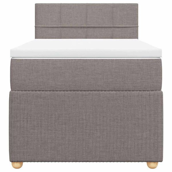 vidaXL Box spring postel s matrac&iacute; taupe 100 x 200 cm textil