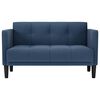 vidaXL Loveseat Sofa modr&aacute; 111 cm textil