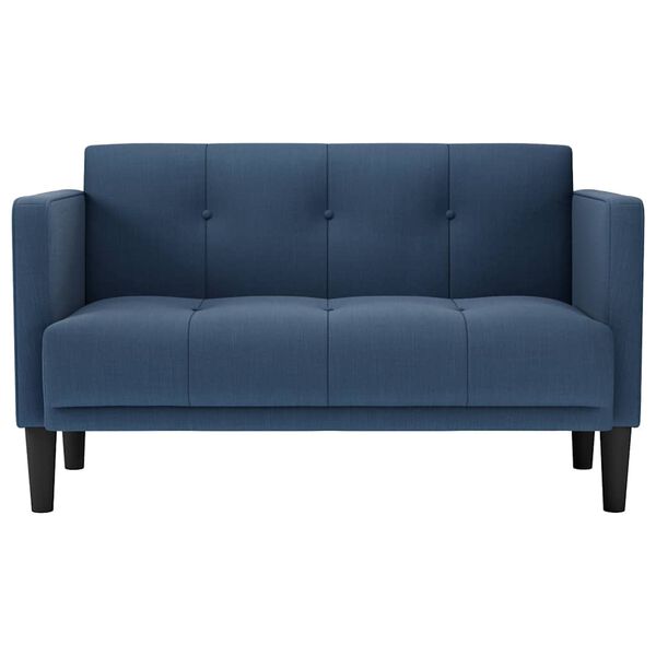 vidaXL Loveseat Sofa modr&aacute; 111 cm textil