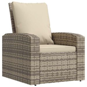 vidaXL Zahradn&iacute; polohovac&iacute; křeslo s podu&scaron;kami světle hněd&eacute; polyratan