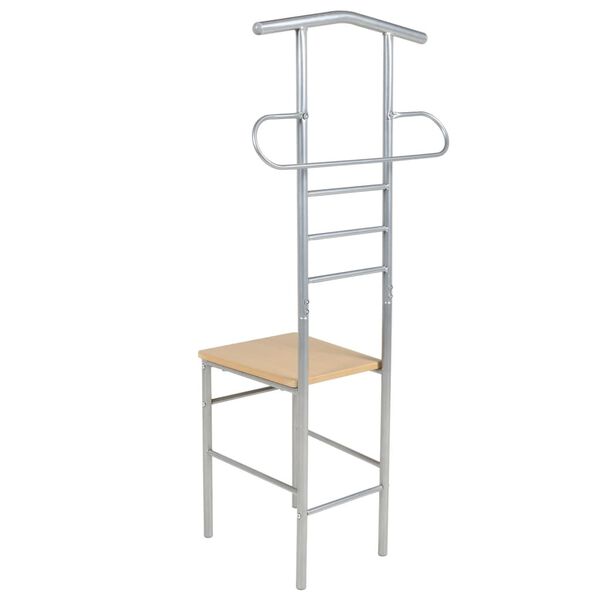 vidaXL Němý sluha s židlí 2 ks kov