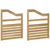 vidaXL Modul opěrek 2 pcs B&iacute;l&aacute; 59 x 4 x 73 cm Masivn&iacute; ak&aacute;tov&eacute; dřevo