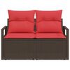 vidaXL Zahradn&iacute; sofa s pol&scaron;t&aacute;řem 120 x 62 x 69 cm polyratan