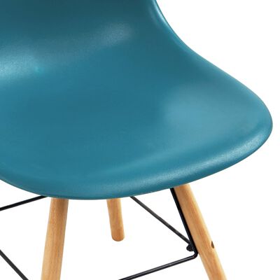 vidaXL Jídelní židle 4 ks tyrkysové plast