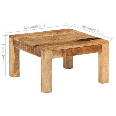 vidaXL Konferenční stolek 60 x 60 x 35 cm masivní mangovníkové dřevo