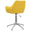 vidaXL Otočn&eacute; j&iacute;deln&iacute; židle 4 ks žlut&eacute; textil