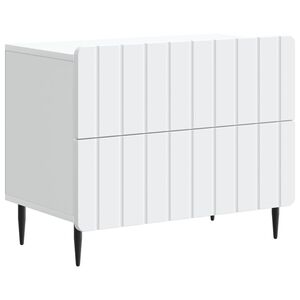 vidaXL Nočn&iacute; skř&iacute;ňka B&iacute;l&aacute; 62 x 34,5 x 49,5 cm Kompozitn&iacute; dřevo