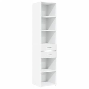 vidaXL Skř&iacute;ň highboard b&iacute;l&aacute; 40 x 42,5 x 185 cm kompozitn&iacute; dřevo