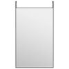 vidaXL Zrcadlo na dveře čern&eacute; 50 x 80 cm sklo a hlin&iacute;k
