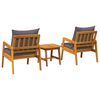 vidaXL Bistro souprava s pol&scaron;t&aacute;řem 3 pcs Hněd&aacute; 59.5 x 65 x 72 cm