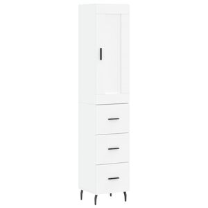 vidaXL Skř&iacute;ň highboard b&iacute;l&aacute; 34,5 x 34 x 180 cm kompozitn&iacute; dřevo