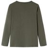 Dětsk&eacute; tričko s dlouh&yacute;m ruk&aacute;vem khaki 92