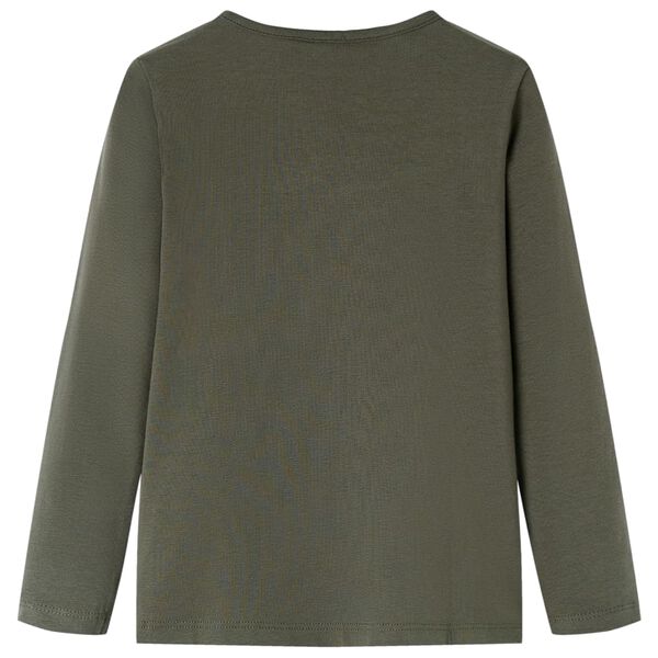 Dětsk&eacute; tričko s dlouh&yacute;m ruk&aacute;vem khaki 92