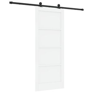 vidaXL Posuvn&eacute; dveře ORKDAL 83 x 202 cm Masivn&iacute; borovicov&eacute; dřevo B&iacute;l&aacute;