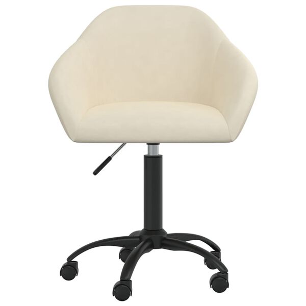 vidaXL Otočn&aacute; j&iacute;deln&iacute; židle kr&eacute;mov&aacute; samet