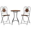 vidaXL Mozaikov&yacute; bistro set terakotov&yacute; železo a keramika