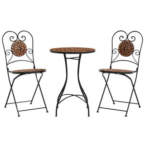 vidaXL Mozaikov&yacute; bistro set terakotov&yacute; železo a keramika