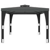 vidaXL Altán s dvojitou střechou antracitový 3,98 x 2,98 m ocel