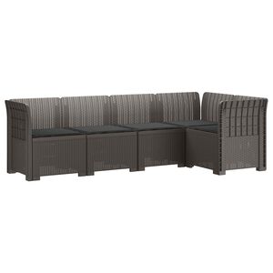 vidaXL 5-m&iacute;stn&eacute; Zahradn&iacute; Sofa s Pol&scaron;t&aacute;ři ve Vzhledu Ratan PP