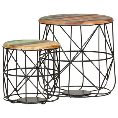 vidaXL Konferenční stolky 2 ks masivní recyklované dřevo