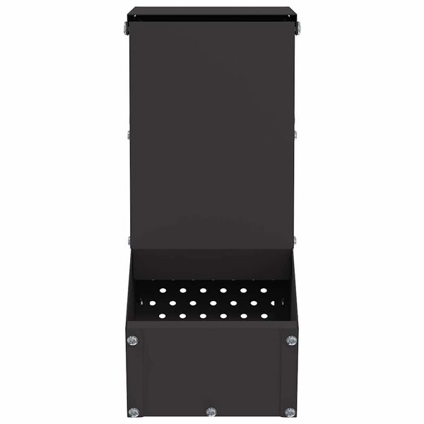 vidaXL Krmítko pro králíky Černá 12,5 x 26 x 28,5 cm