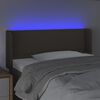 vidaXL Čelo postele s LED taupe 93 x 16 x 78/88 cm textil