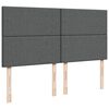 vidaXL Box spring postel s matrací tmavě šedá 180x200 cm textil